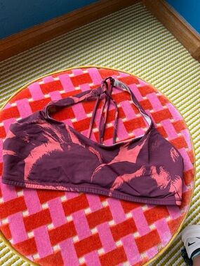lululemon athletica Maroon and Pink Strappy Sports Bra